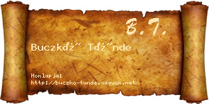 Buczkó Tünde névjegykártya
