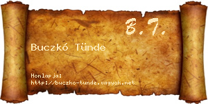 Buczkó Tünde névjegykártya
